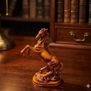 110 HORSE BROWN ( Royal Rising Horse Decorative Showpiece (Brown Finish) )