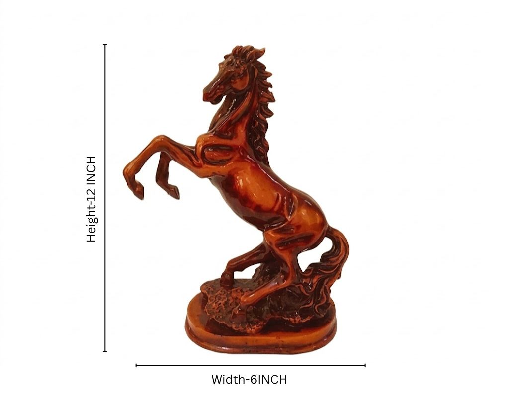 110 HORSE BROWN ( Royal Rising Horse Decorative Showpiece (Brown Finish) ) - Image 2