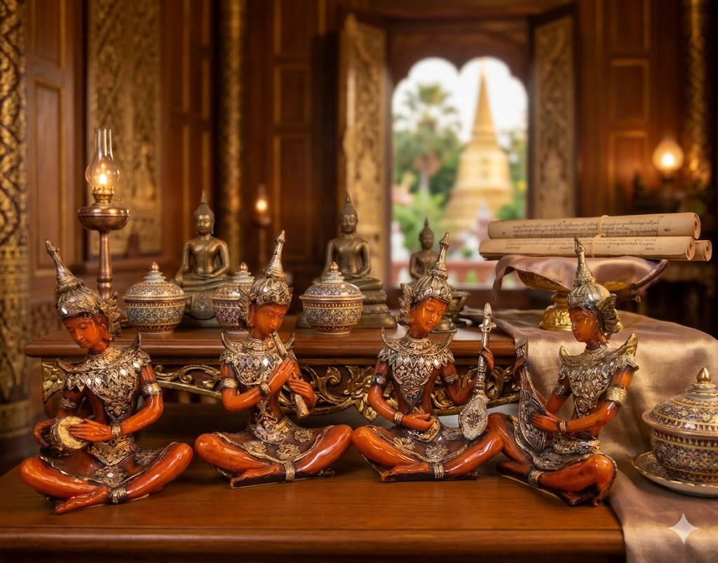 1NO CHOTI PANDIT ( Royal Melody Musician Figurine Set ) Height-9 INCH | Width-3 INCH