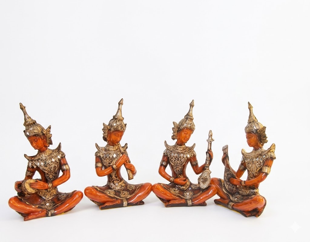 1NO CHOTI PANDIT ( Royal Melody Musician Figurine Set ) Height-9 INCH | Width-3 INCH - Image 2