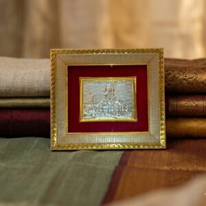 1 NO ( Divine Silver Temple Frame with Golden Border )