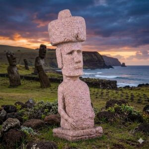 2347 ( Tribal Moai Stone Finish Decorative Statue )