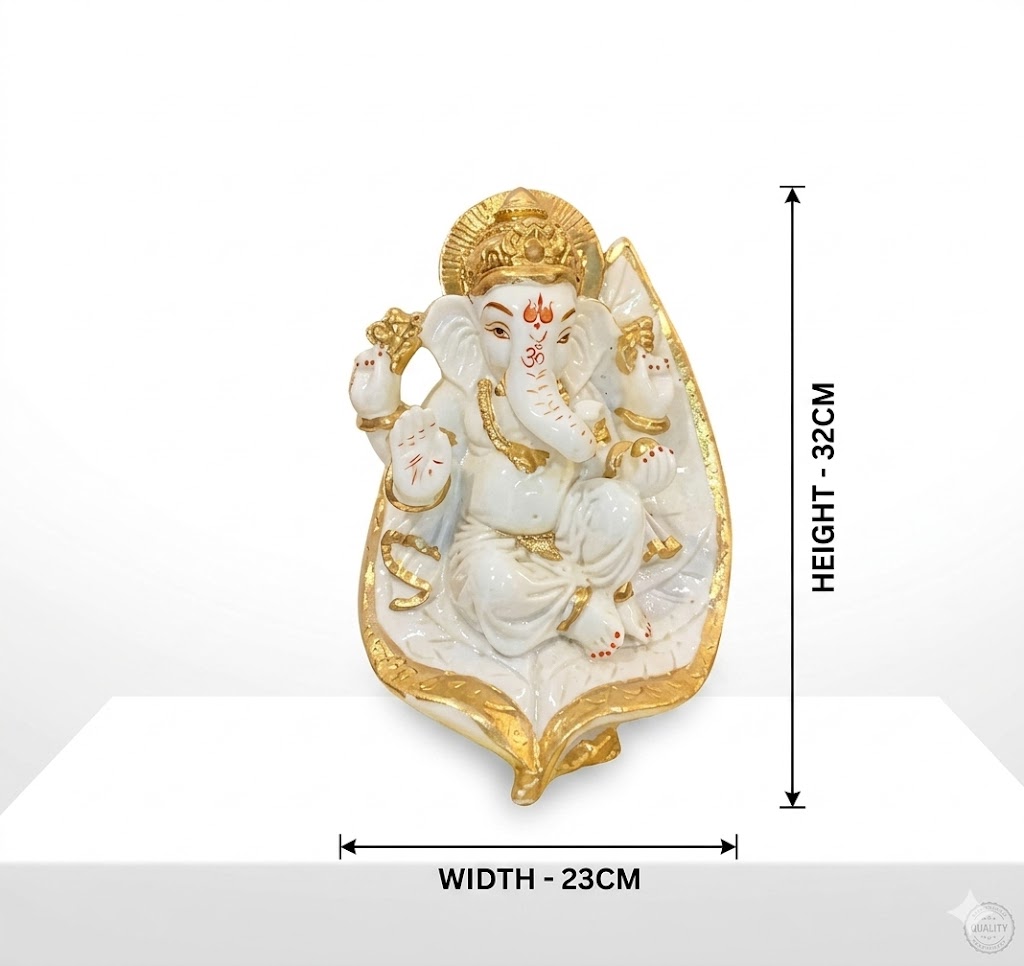( Divine Lord Ganesha Marble Finish Idol ) - Image 2