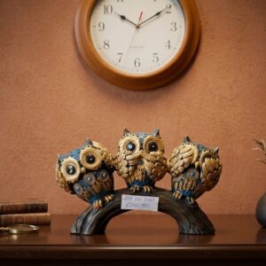 24 No ow ( Vintage Trio Owl Family Showpiece )