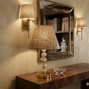 2944 ( Amber Glow Crystal Accent Table Lamp )