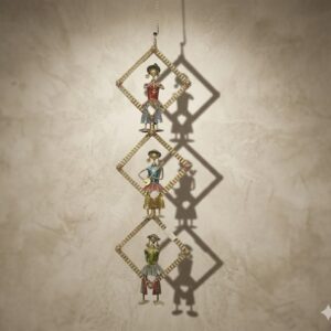 296 ( Tribal Musical Vertical Wall Hanging Décor )