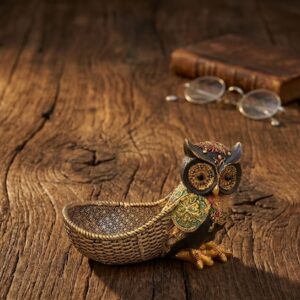 377 ( Royal Antique Owl Decorative Organizer Tray )