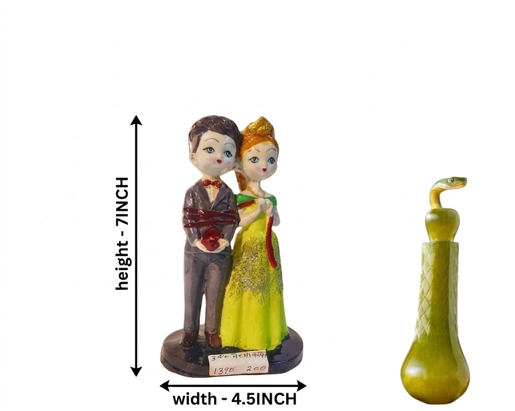 3NO BACCHA COUPLE ( Sweet Childhood Couple Showpiece – Innocent Love Figurine ) - Image 2