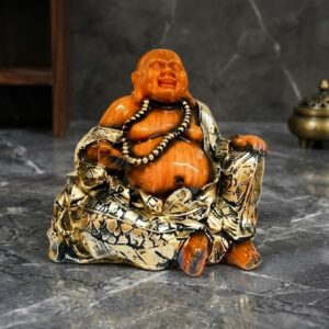 4 No ( Classic Wood Finish Laughing Buddha Relaxed Idol )