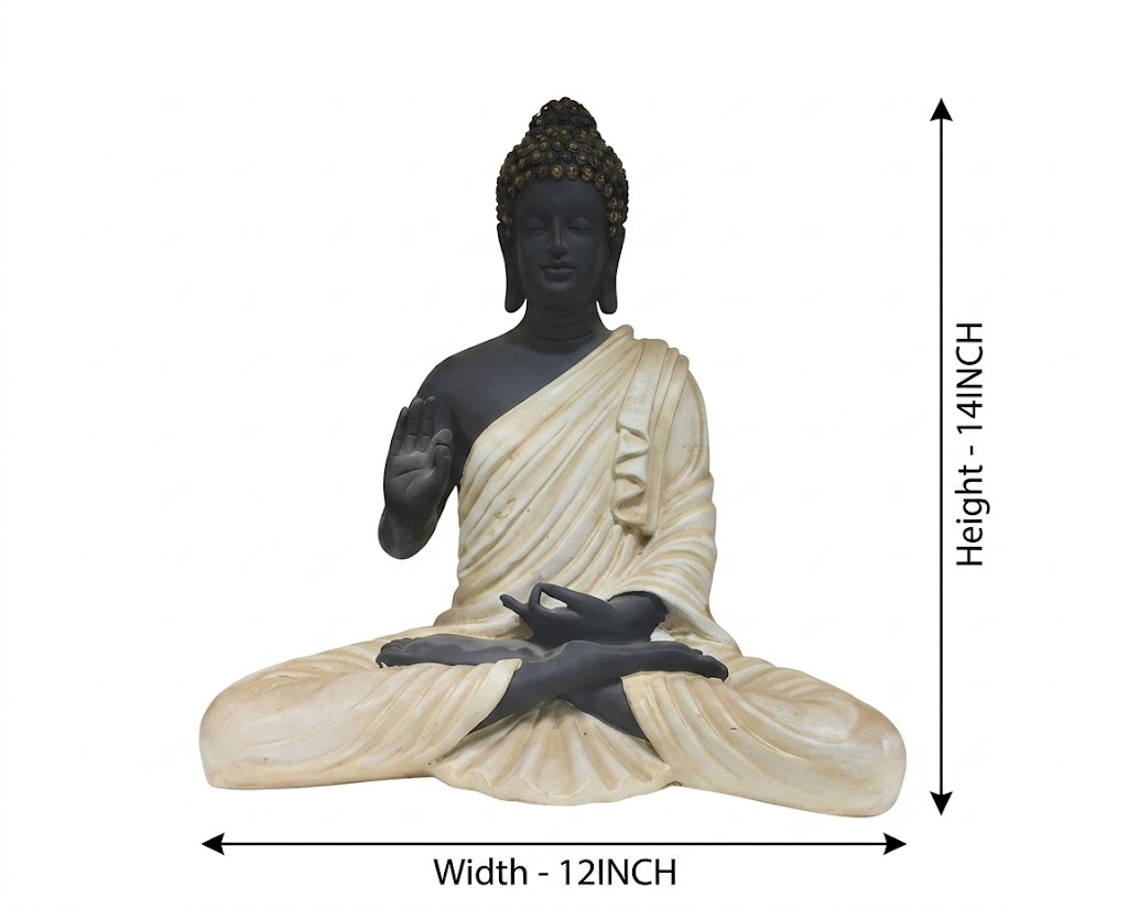 4002 ( Peaceful Meditating Buddha Idol (Dual Tone Finish) ) - Image 2