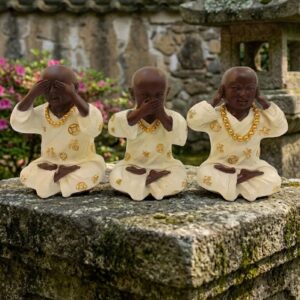 4018 ( Three Wise Monk Buddha Set (See No Evil, Hear No Evil, Speak No Evil) )