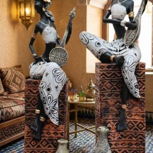 542 Nigro ( Artistic Tribal Musician Lady Figurine )