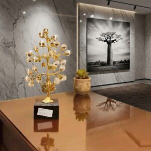 720 ( Golden Crystal Tree Decorative Showpiece )