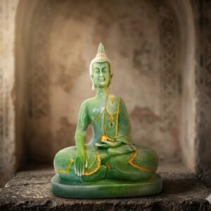 805 ( Serene Green Buddha Meditating Idol )