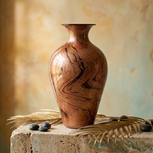 0013 Royal Copper Swirl Decorative Vase
