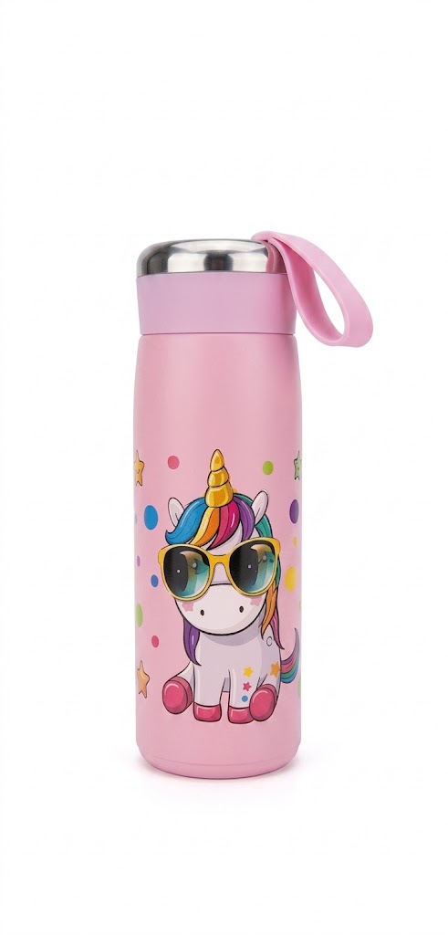 7529 (Cute Unicorn Kids Insulated Water Bottle) - Image 2