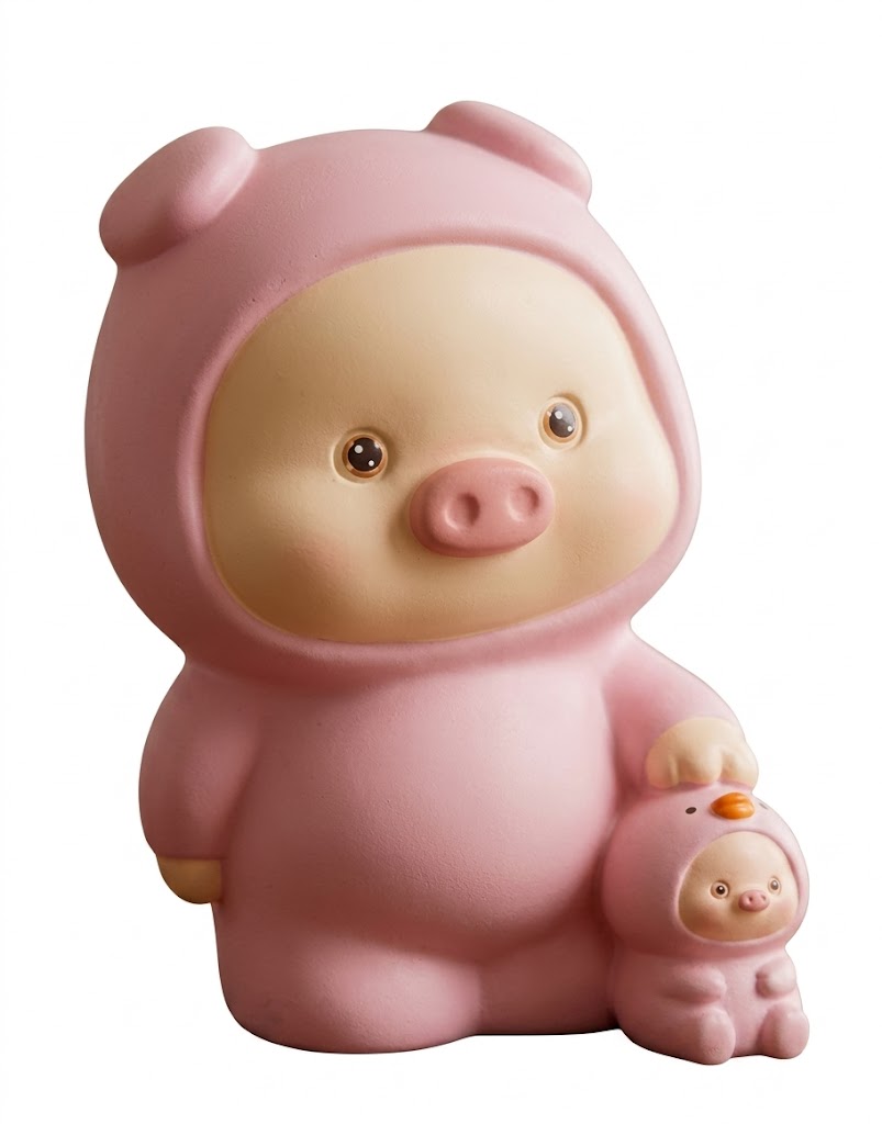 1016 ( Whimsical Pink Piggy "Costume Pals" Decorative Figurine ) - Image 2