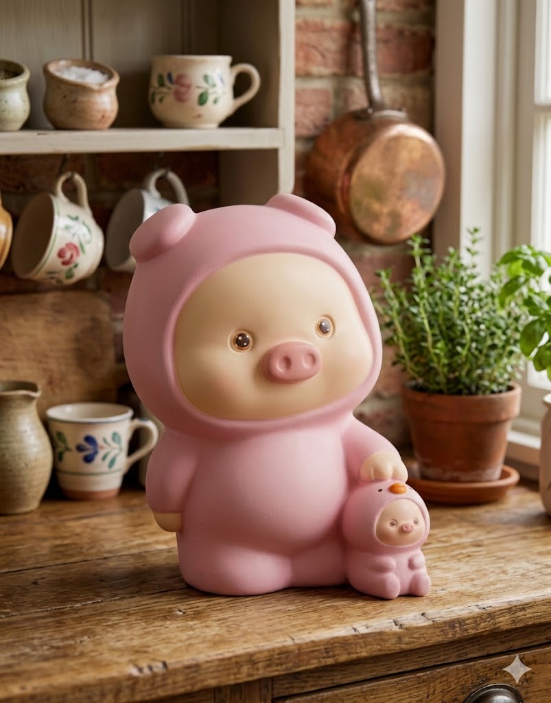1016 ( Whimsical Pink Piggy "Costume Pals" Decorative Figurine )