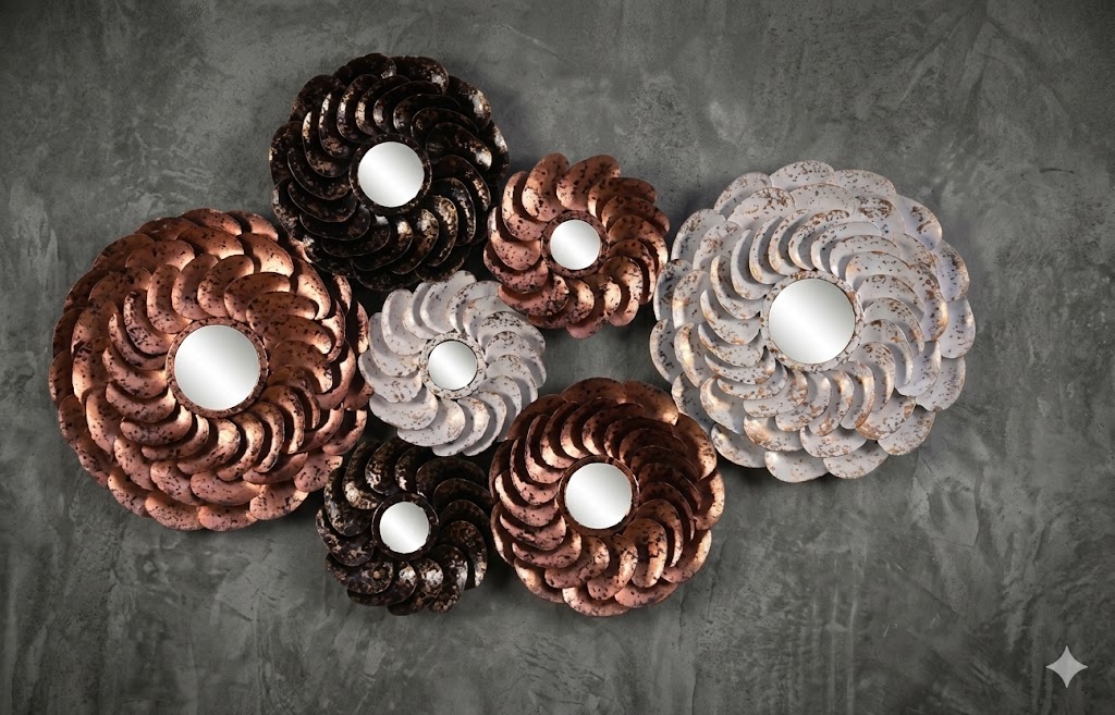 11 S.E ( Elegant Spiral Floral Metal Wall Art )