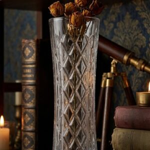 1102 (Crystal Elegance Diamond-Cut Glass Vase)