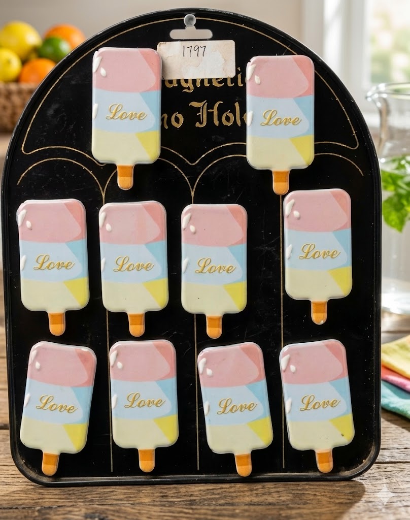 1191 ( Love" Popsicle Magnetic Memo Holders )