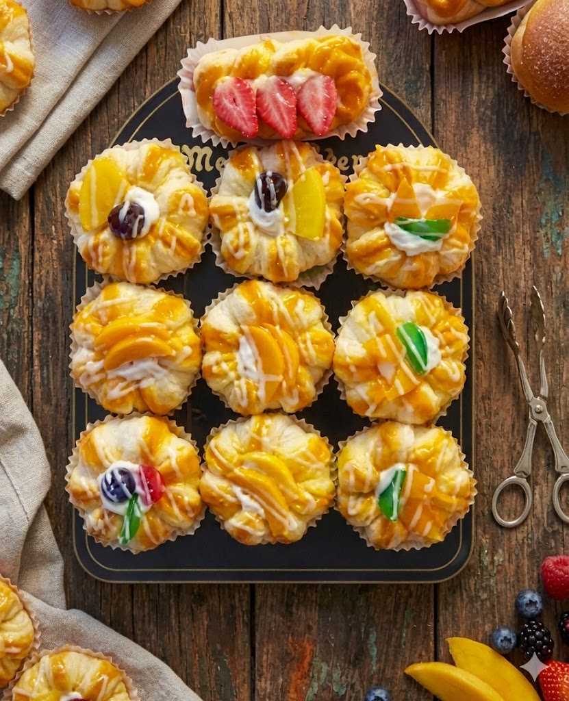1227 ( Assorted Fruit Pastry Magnetic Memo Holders )