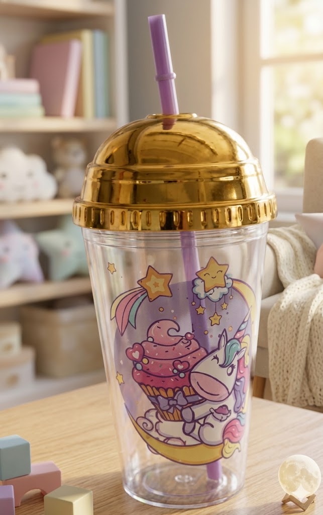 1271 (Golden Unicorn Fantasy Sipper Cup)