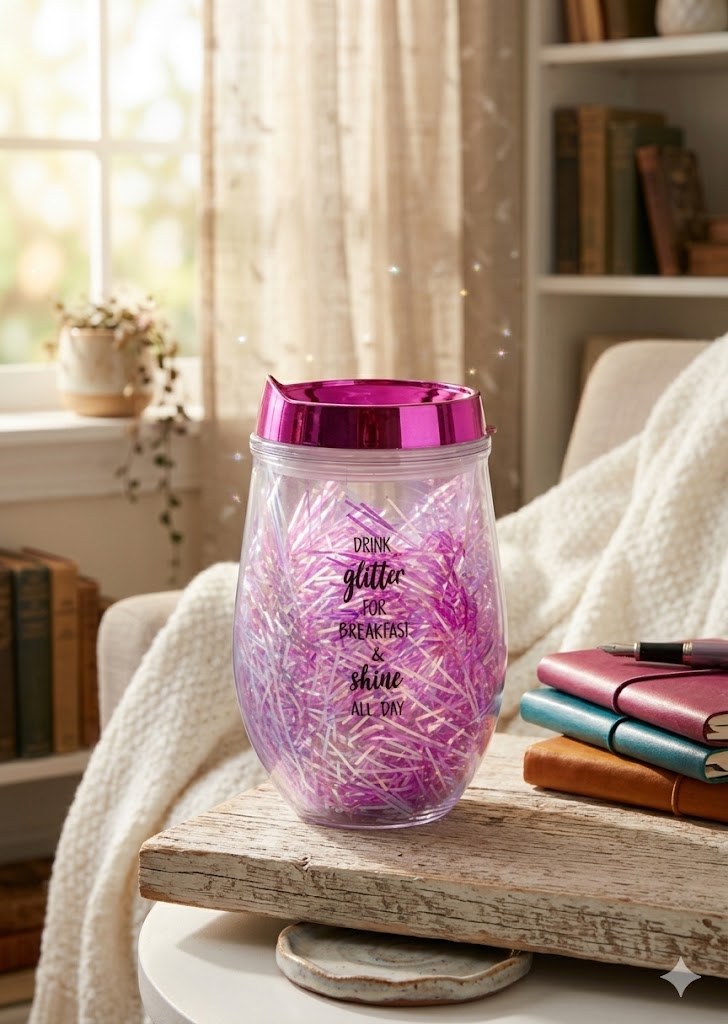 1282 (Glitter Glow Motivational Sipper Cup)