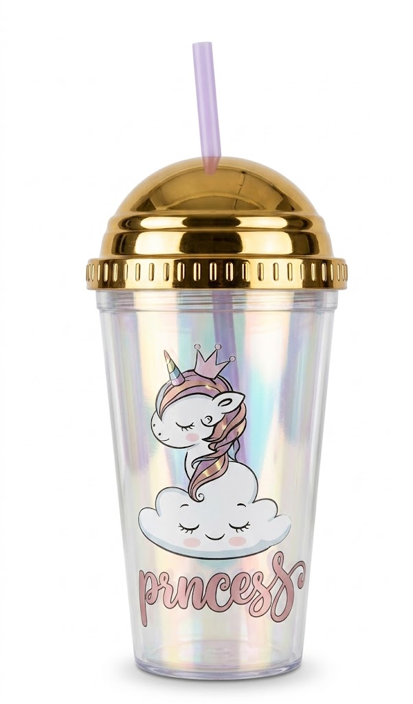 1288 ( Holographic Princess Unicorn Dome Tumbler ) - Image 2