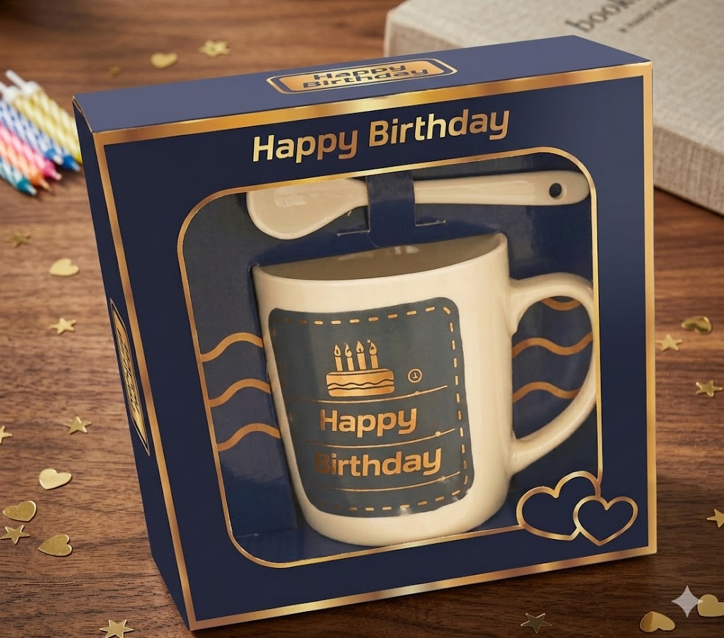1375 (Elegant Birthday Celebration Mug Gift Set)