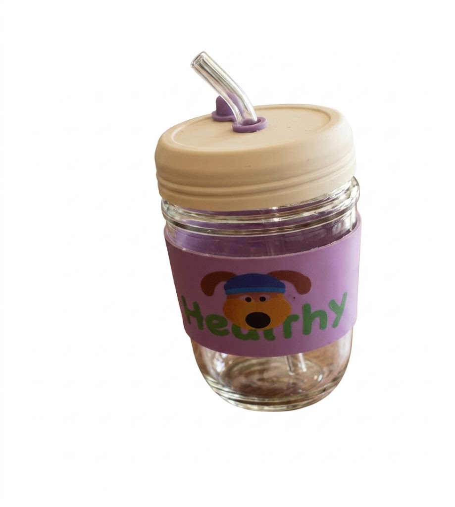 1430 (Healthy Kids Glass Sipper Bottle with Straw) - Image 2