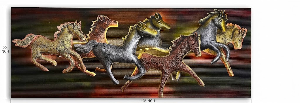 151 ( Majestic Running Horses Metal Wall Art ) - Image 2
