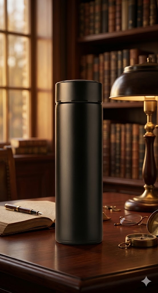 1515 ( Matte Black Insulated Smart Thermos )