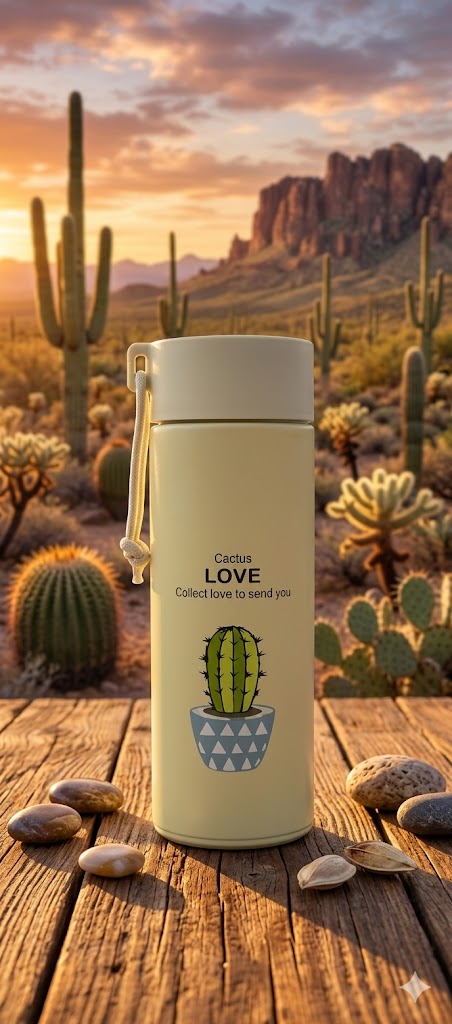 1526 (Cactus Love Minimalist Insulated Travel Bottle)