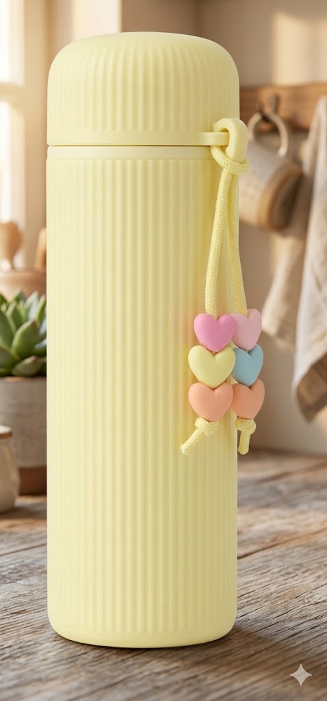 1531 (Pastel Charm Ribbed Thermal Bottle)