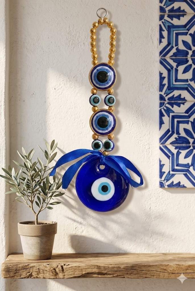 1899 (Golden Bead Evil Eye Harmony Hanging)