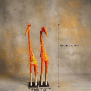 1*2 ( Savannah Grace Handcrafted Giraffe Sculpture Set )