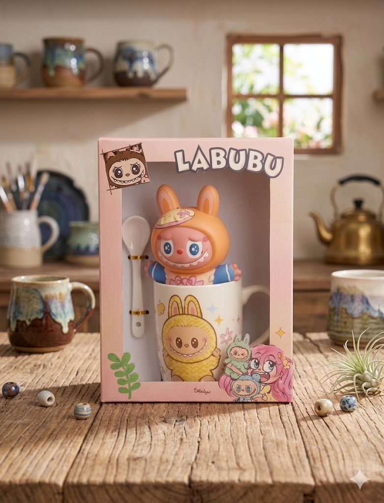 2079 (Labubu Bunny Character Mug Gift Set)