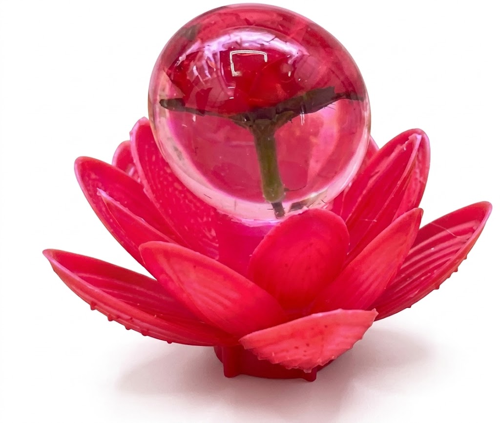 2497 (Crystal Rose Lotus Decorative Showpiece) - Image 2