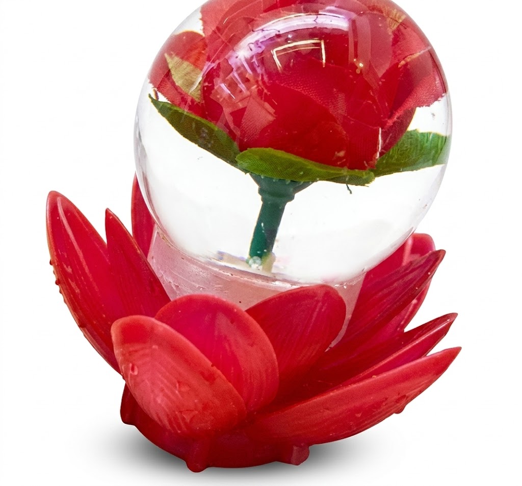 2498 (Eternal Rose Crystal Globe Lotus Showpiece) - Image 2