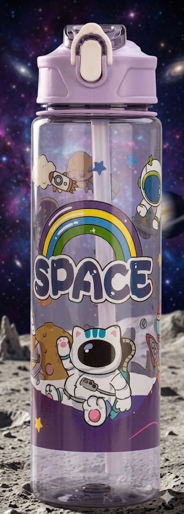 2859 ( Cosmic Kitty “Space Adventure” Kids Water Bottle )