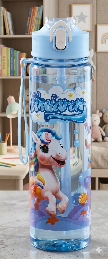 2863 ( Magical Unicorn Dreams Kids Water Bottle )