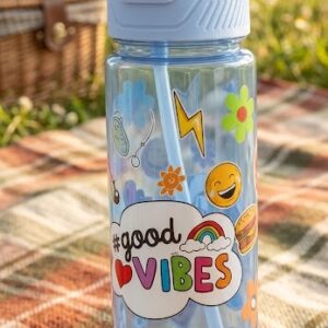 2867 ( Good Vibes Emoji Kids Water Bottle )