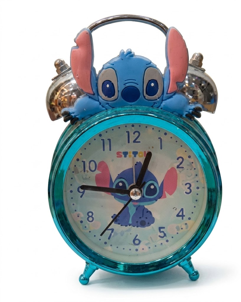 2923 (Cute Stitch Twin Bell Kids Alarm Clock) - Image 2