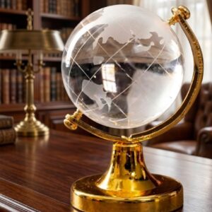 2962 (Elegant Crystal World Globe Desk Décor)