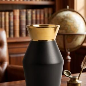 3010 (Midnight Black & Gold Decorative Vase)