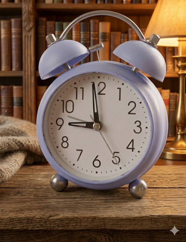 3042 (Lavender Classic Twin-Bell Alarm Clock)