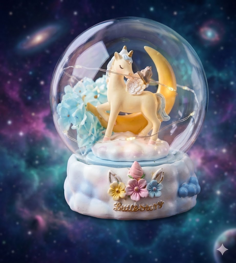 3065 (Enchanted Unicorn Moonlight Snow Globe)