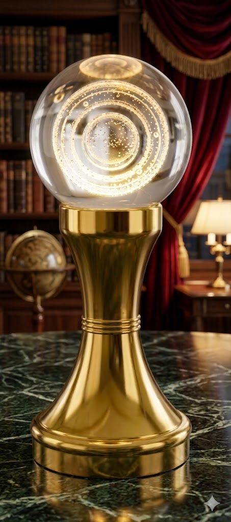 3337 ( Luxury Crystal Orb LED Decorative Table Lamp )
