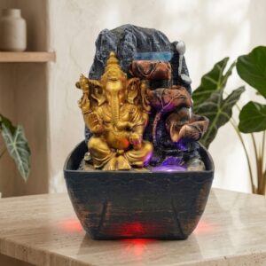 F NO 2 ( Divine Ganesha LED Water Fountain Showpiece )